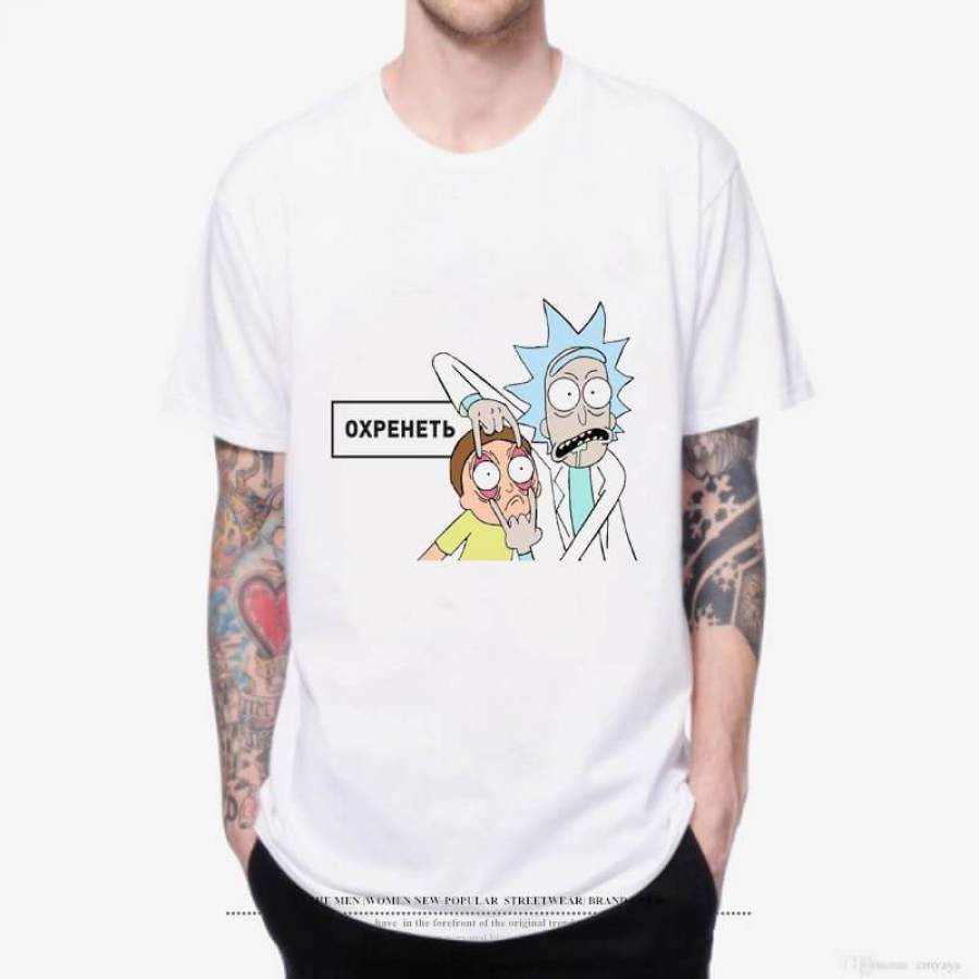 Women/Men Print Rick and Morty T-Shirt Short Sleeve Tops