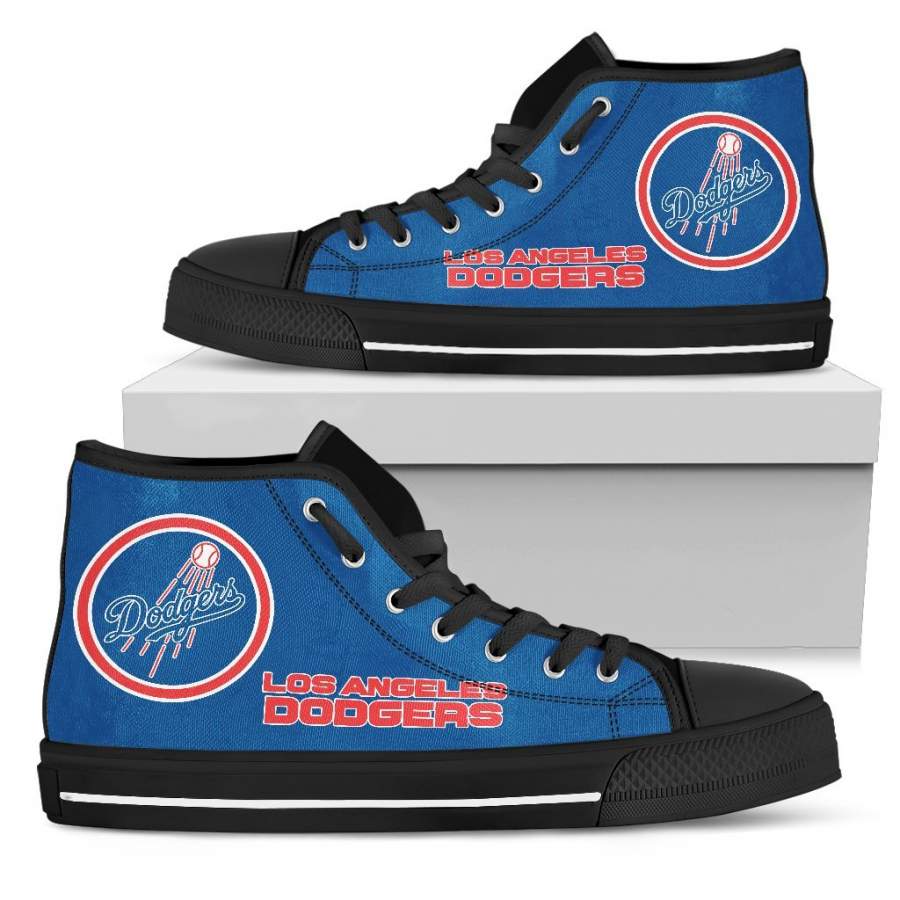 Circle Logo Los Angeles Dodgers High Top Shoes