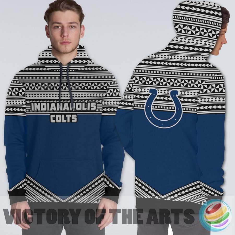 Simple Color Floral Indianapolis Colts Hoodie