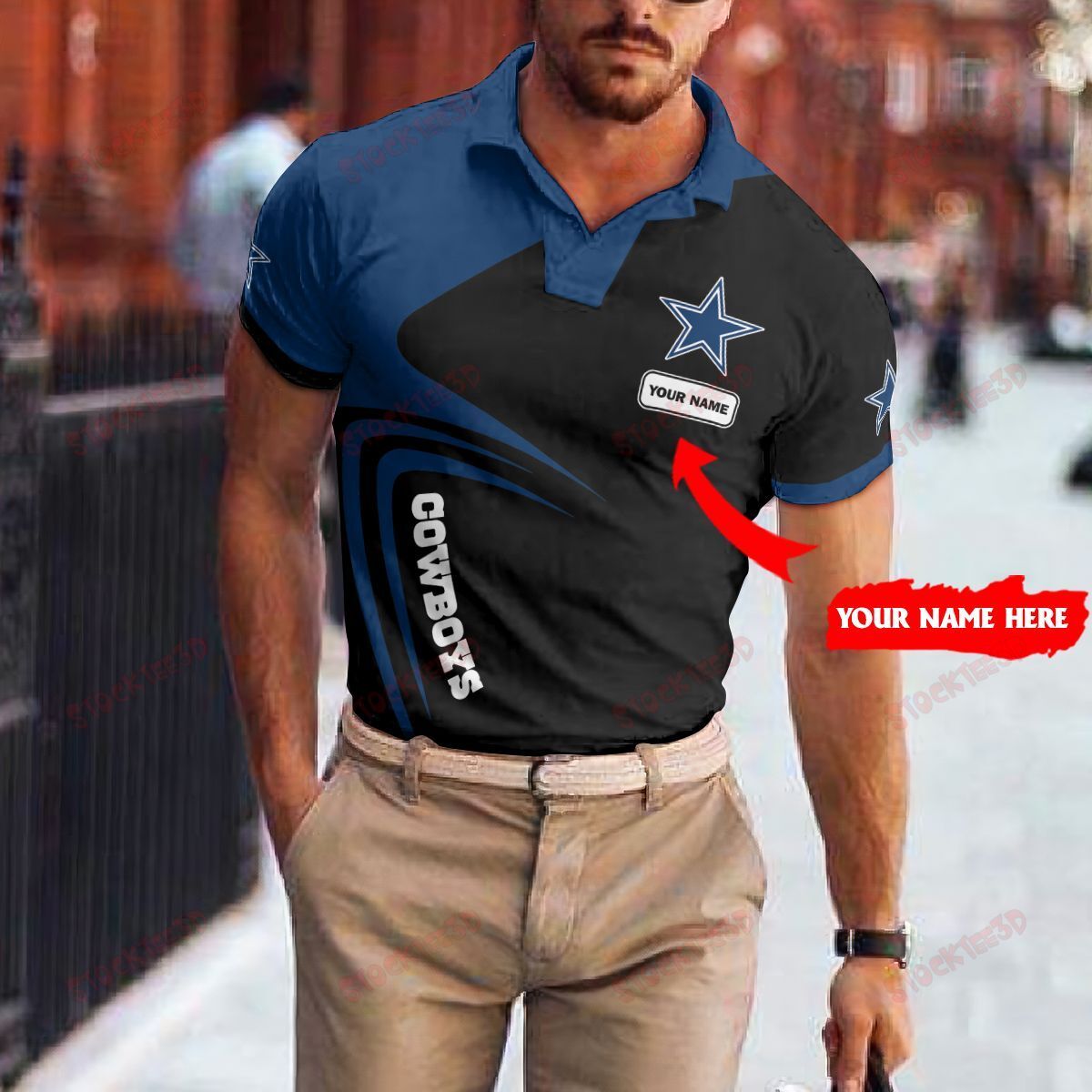 Dallas Cowboys Personalized Polo T-Shirt 040