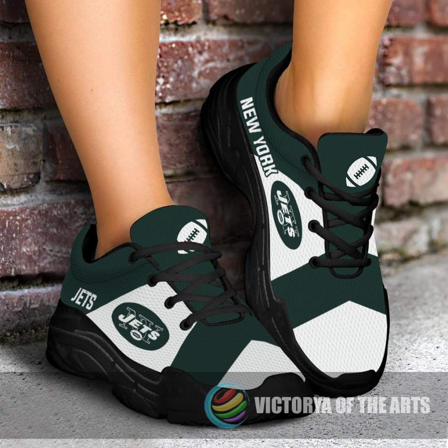 Colorful Logo New York Jets?Chunky Sneakers