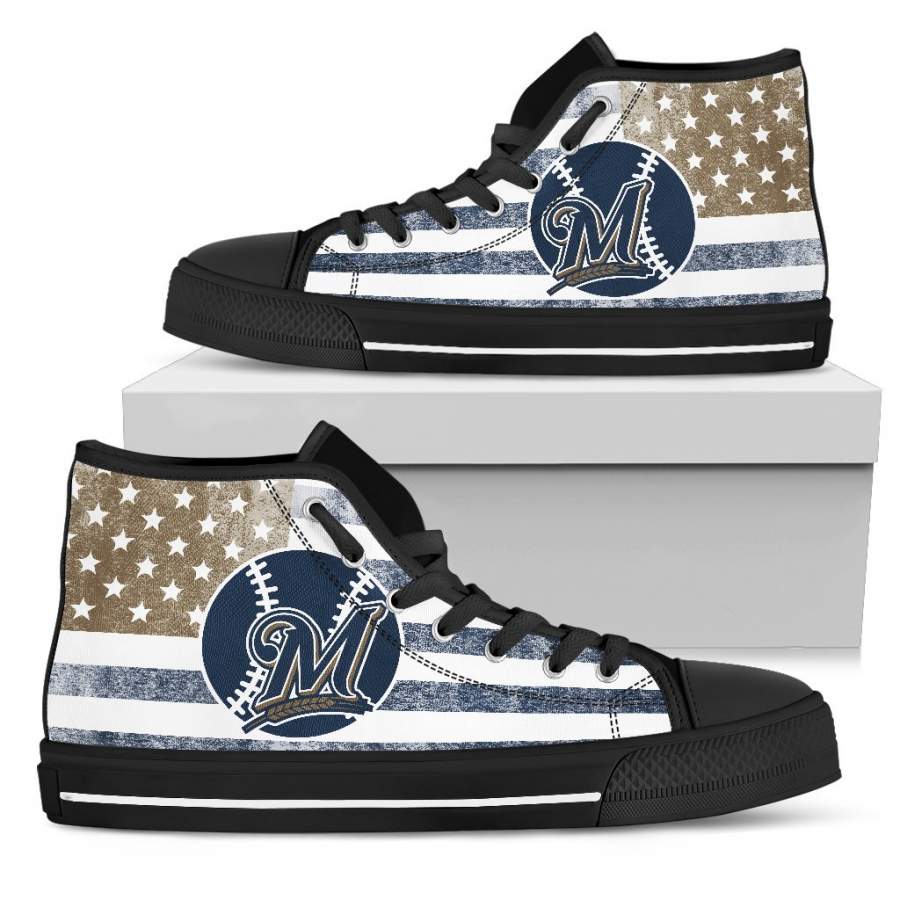 Flag Rugby Milwaukee Brewers High Top Shoes