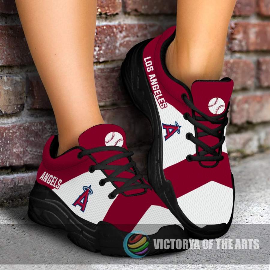 Colorful Logo Los Angeles Angels Chunky Sneakers