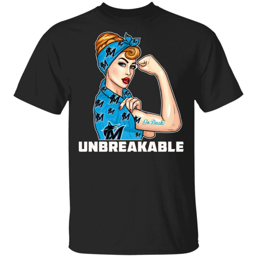 Beautiful Girl Unbreakable Go Miami Marlins T Shirt