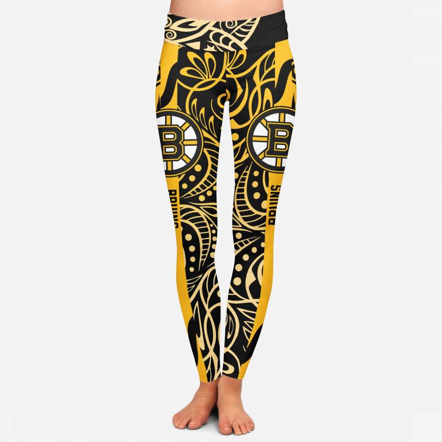 Curly Line Charming Daily Fashion Boston Bruins Leggings