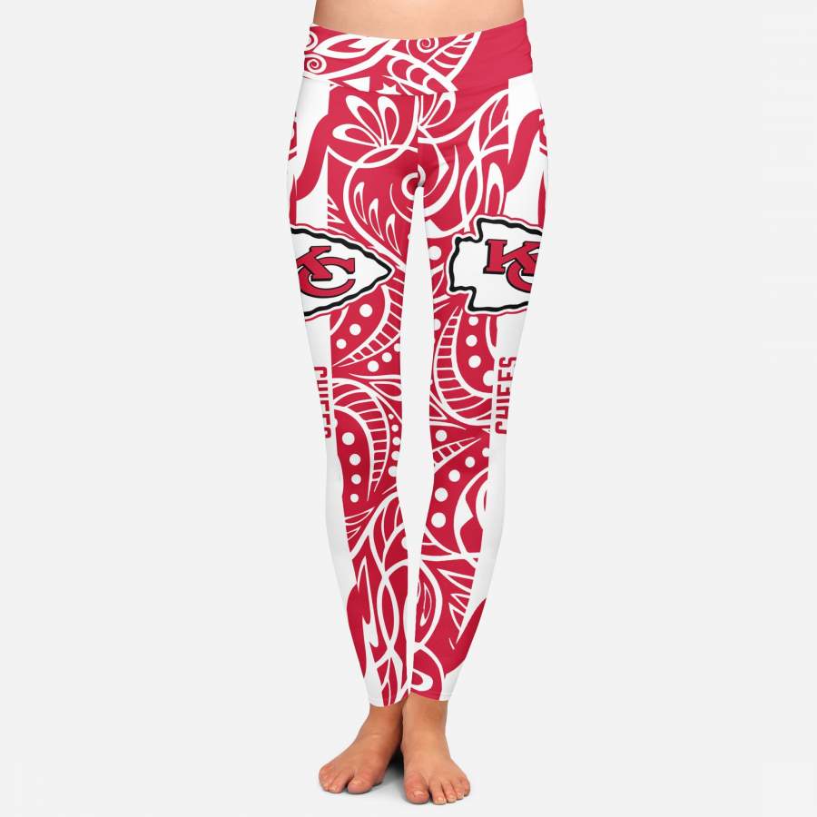 Curly Line Charming Daily Fashion Kansas City Chiefs Leggings