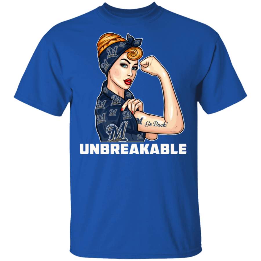 Beautiful Girl Unbreakable Go Milwaukee Brewers T Shirt