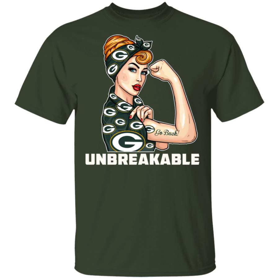 Beautiful Girl Unbreakable Go Green Bay Packers T Shirt