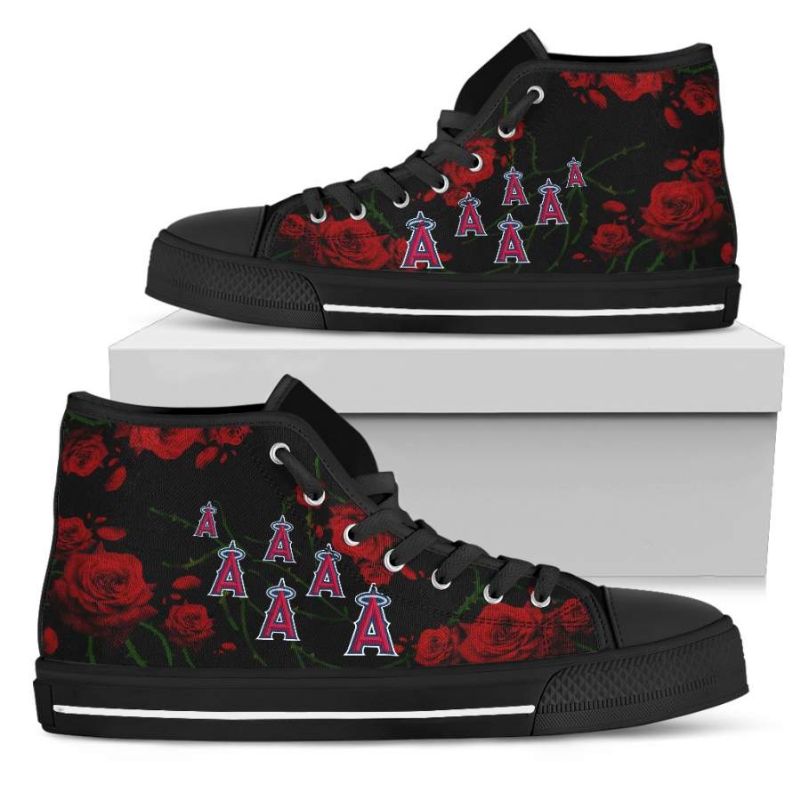 Lovely Rose Thorn Incredible Los Angeles Angels High Top Shoes