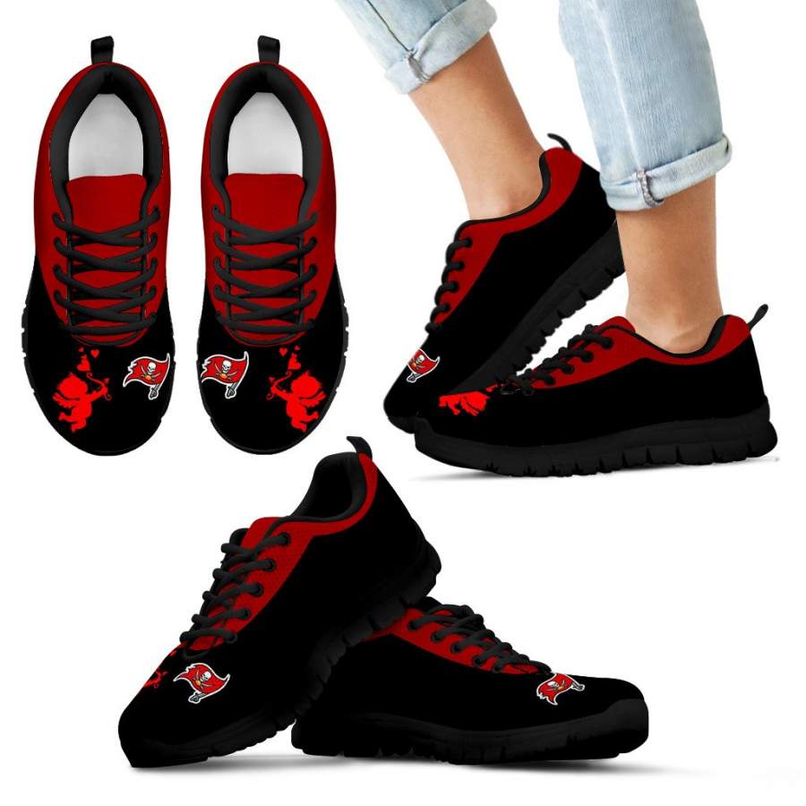 Cute Cupid Angel Background Tampa Bay Buccaneers Sneakers