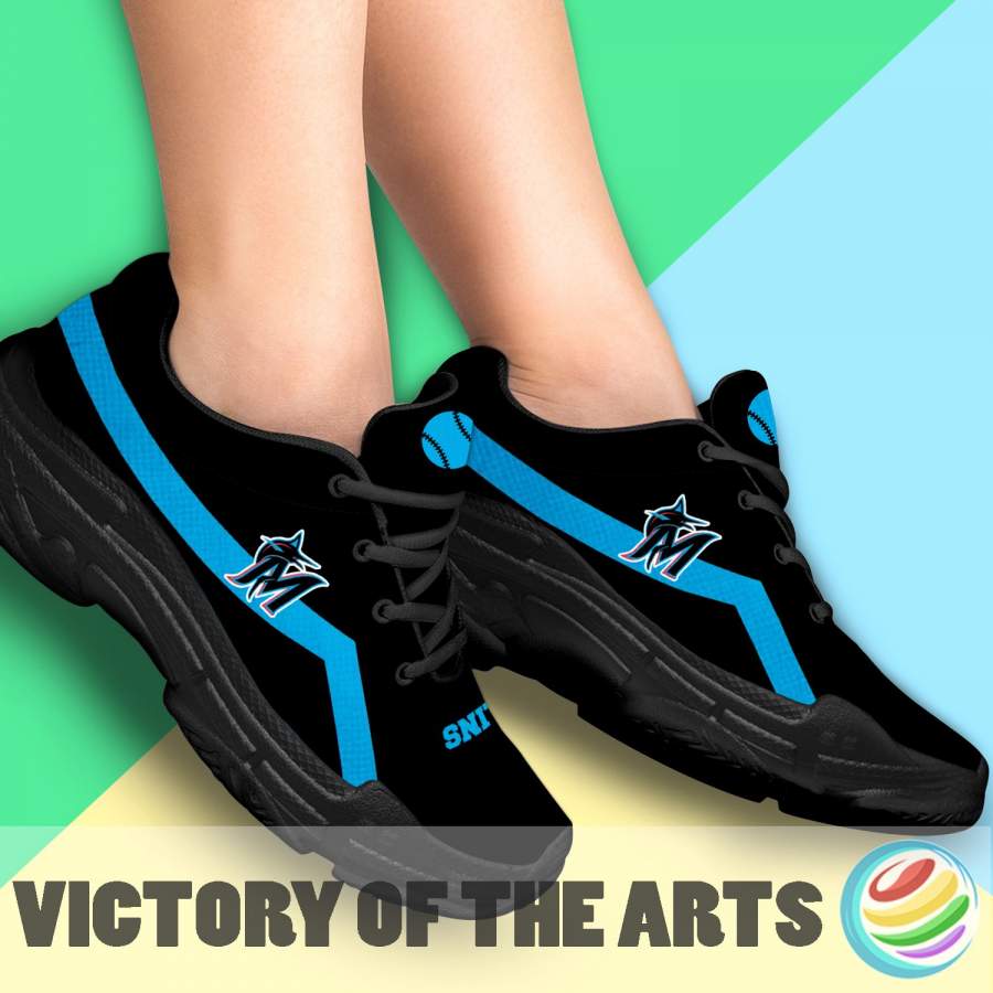 Edition Chunky Sneakers With Line Miami Marlins Shoes