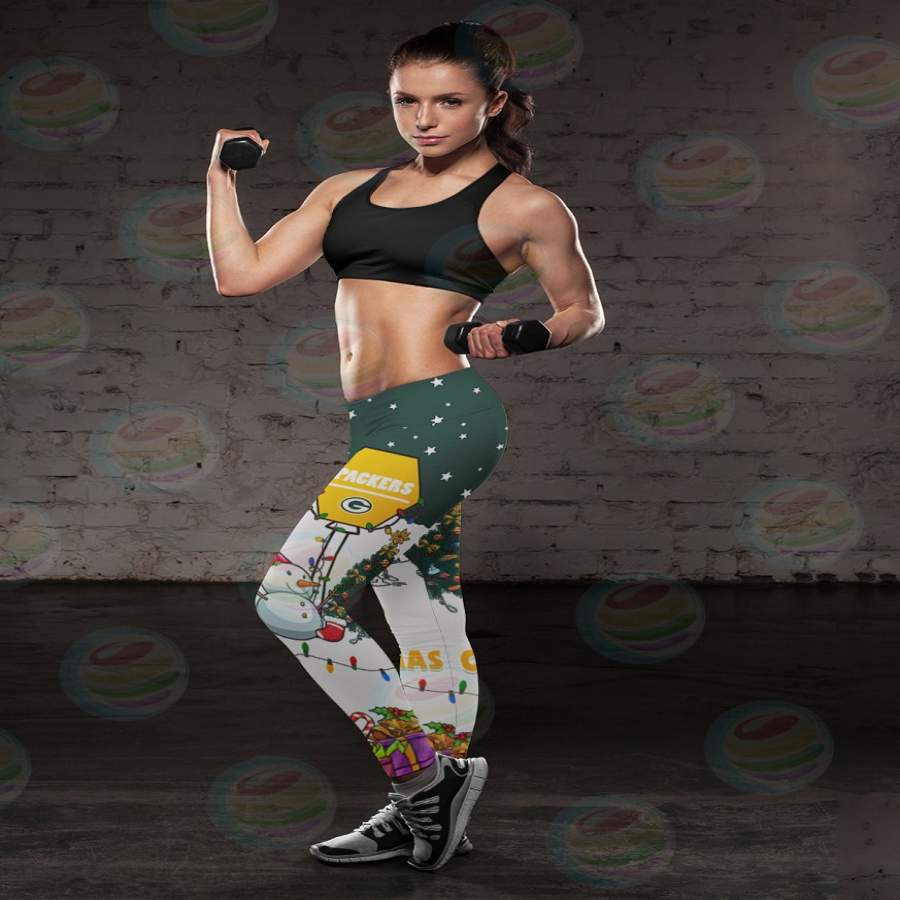 Funny Merry Christmas Green Bay Packers Leggings 2019