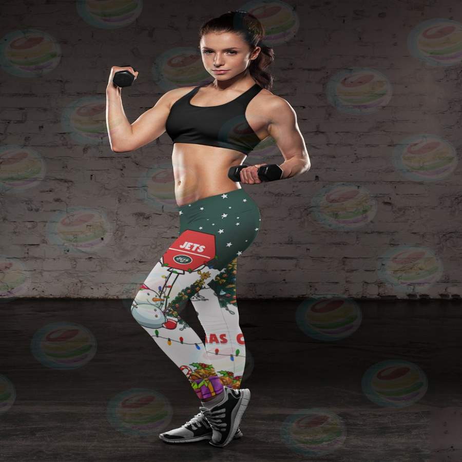 Funny Merry Christmas New York Jets Leggings 2019