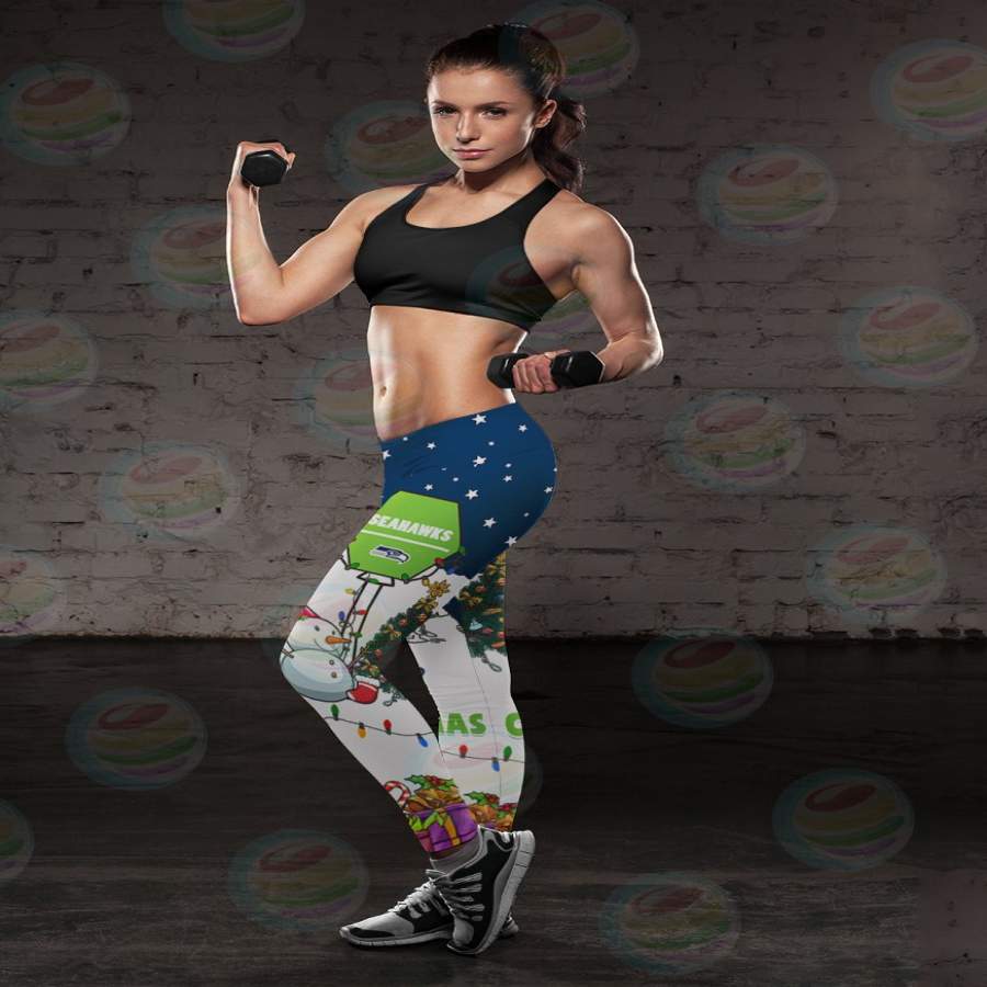 Funny Merry Christmas Seattle Seahawks Leggings 2019