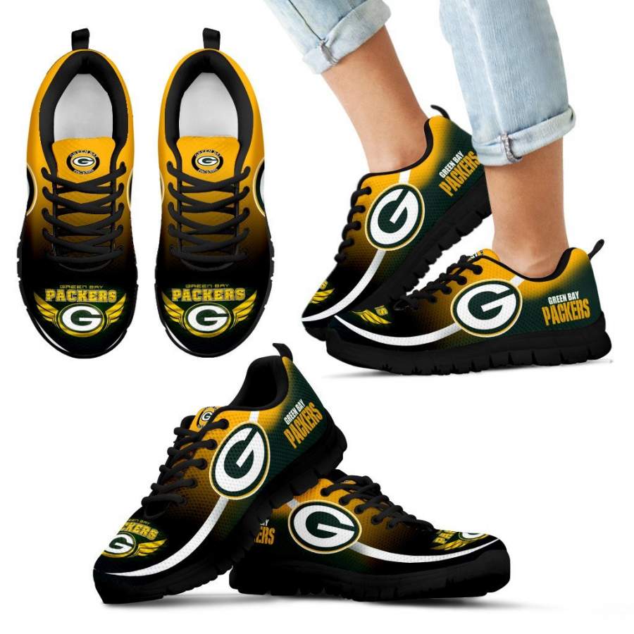 Mystery Straight Line Up Green Bay Packers Sneakers