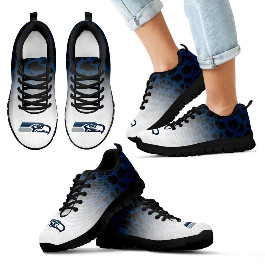 Leopard Pattern Awesome Seattle Seahawks Sneakers