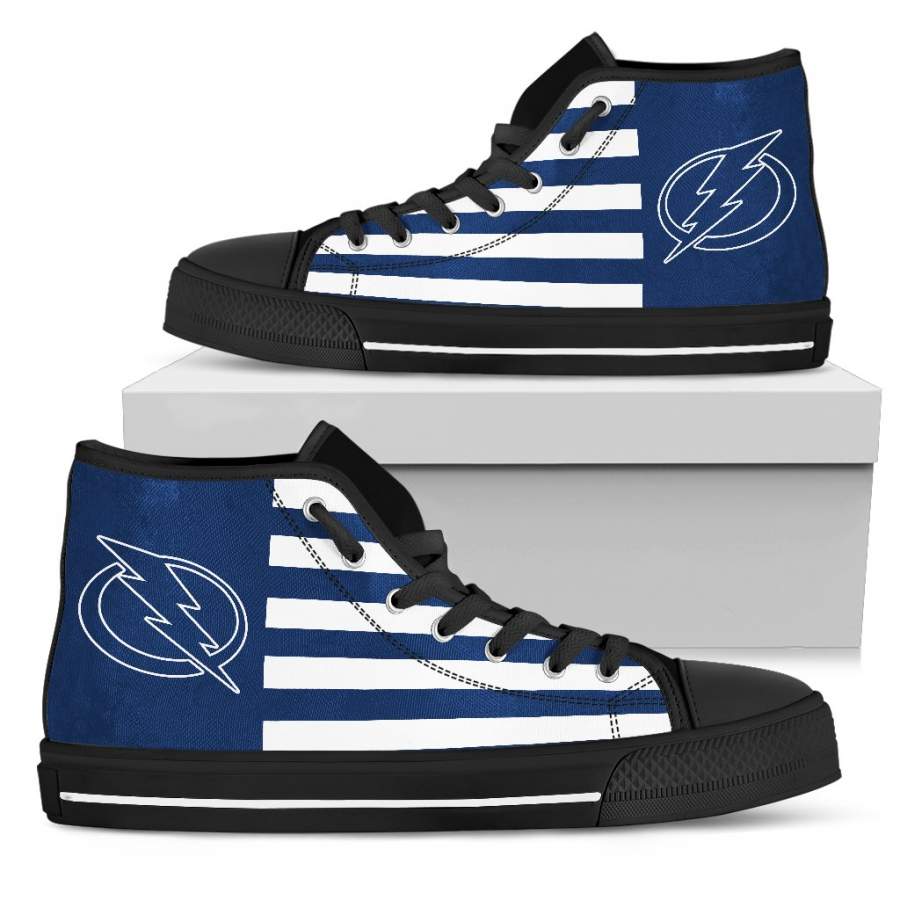 American Flag Tampa Bay Lightning High Top Shoes