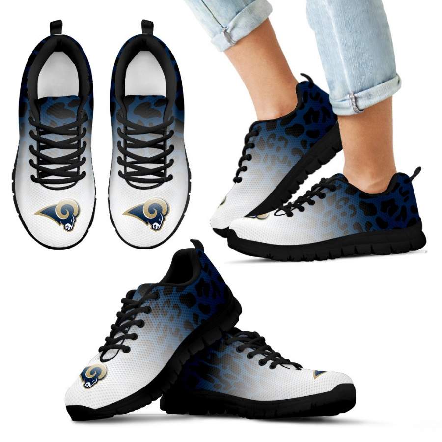 Leopard Pattern Awesome Los Angeles Rams Sneakers