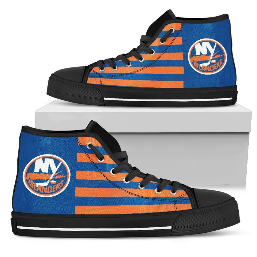 American Flag New York Islanders High Top Shoes