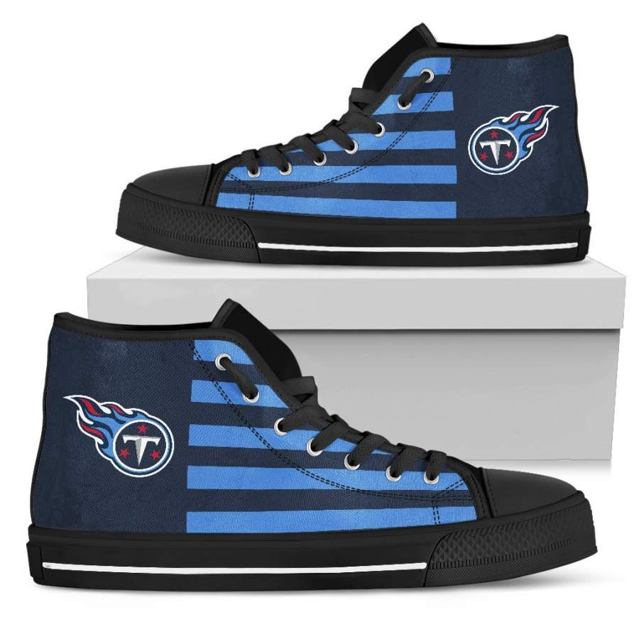 American Flag Tennessee Titans High Top Shoes