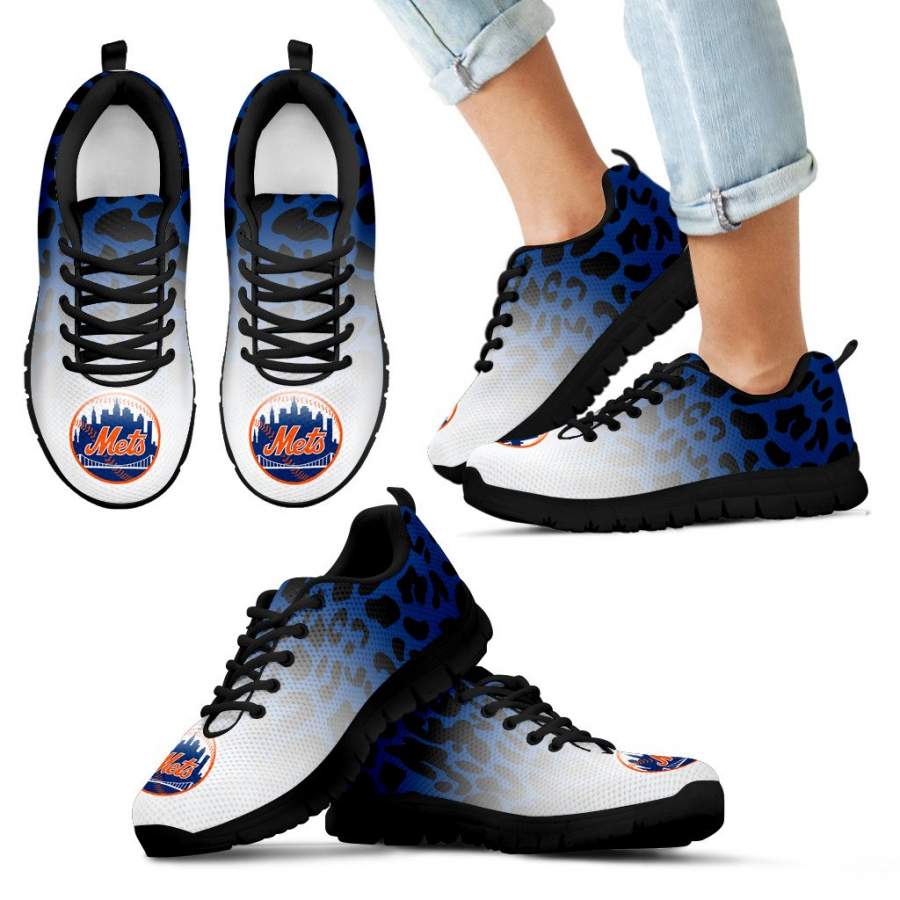 Leopard Pattern Awesome New York Mets Sneakers