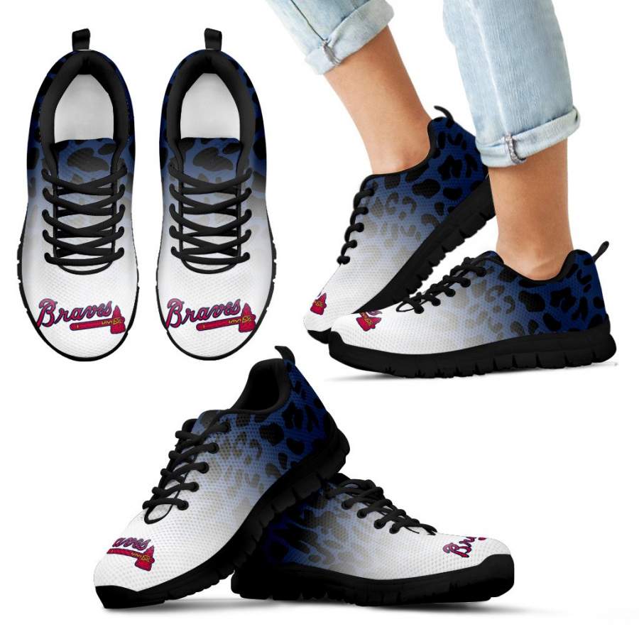 Leopard Pattern Awesome Atlanta Braves Sneakers