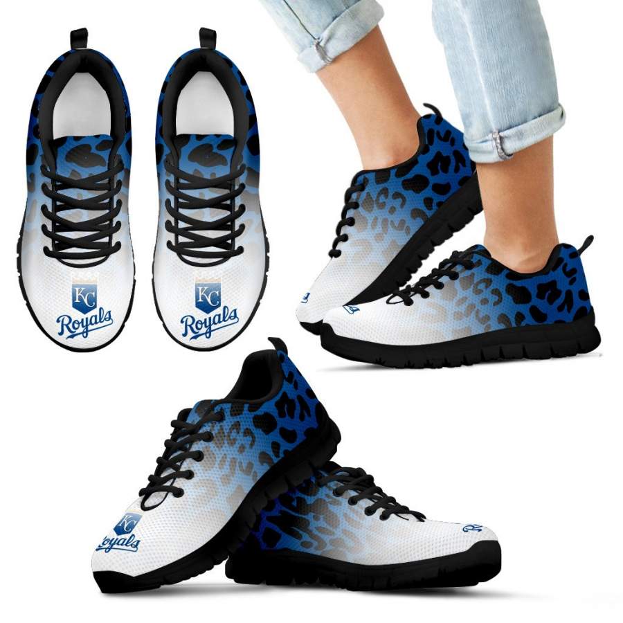 Leopard Pattern Awesome Kansas City Royals Sneakers