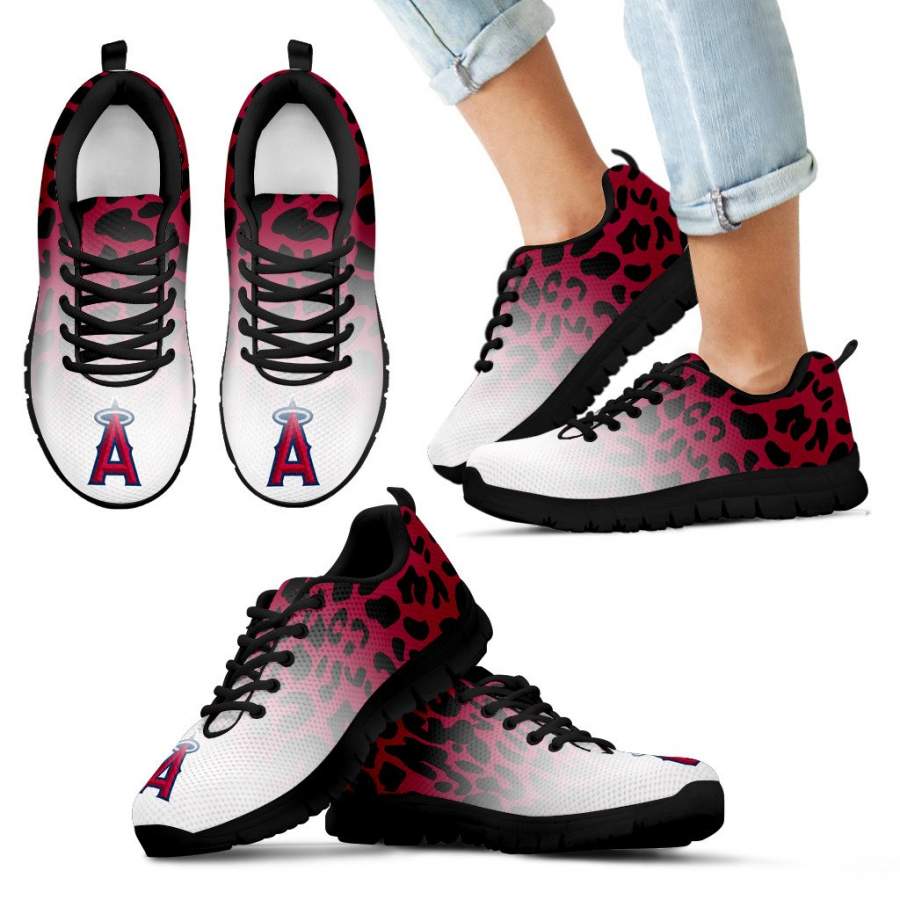 Leopard Pattern Awesome Los Angeles Angels Sneakers