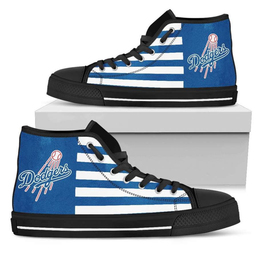 American Flag Los Angeles Dodgers High Top Shoes