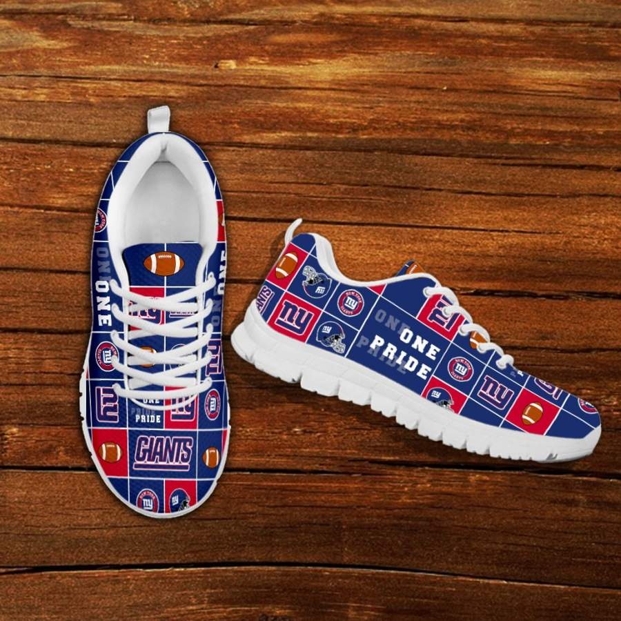 Colorful Pride Flag New York Giants Sneakers