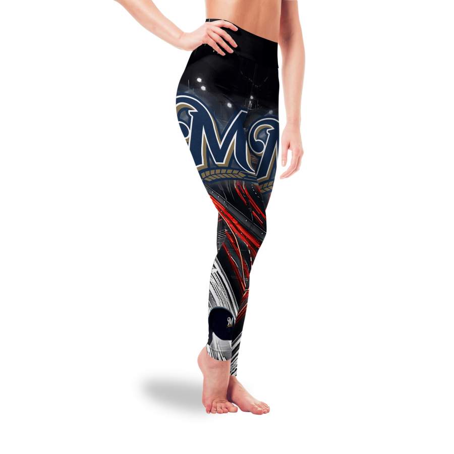 Great Urban Night Scene Milwaukee Brewers Leggings