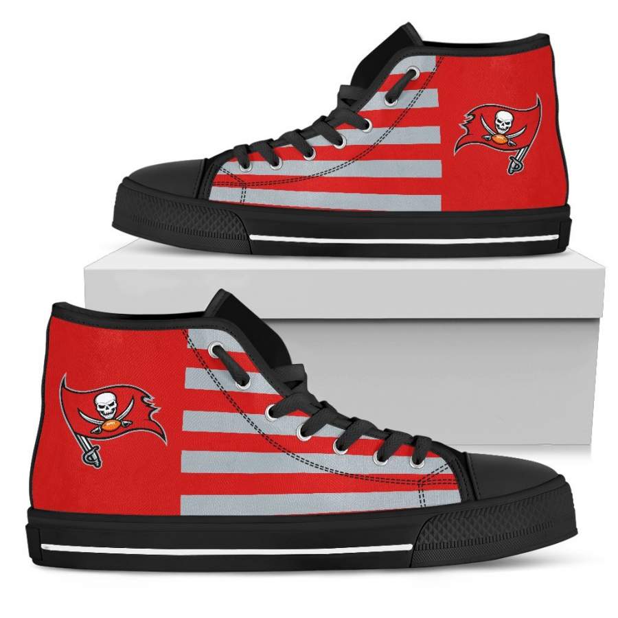 American Flag Tampa Bay Buccaneers High Top Shoes