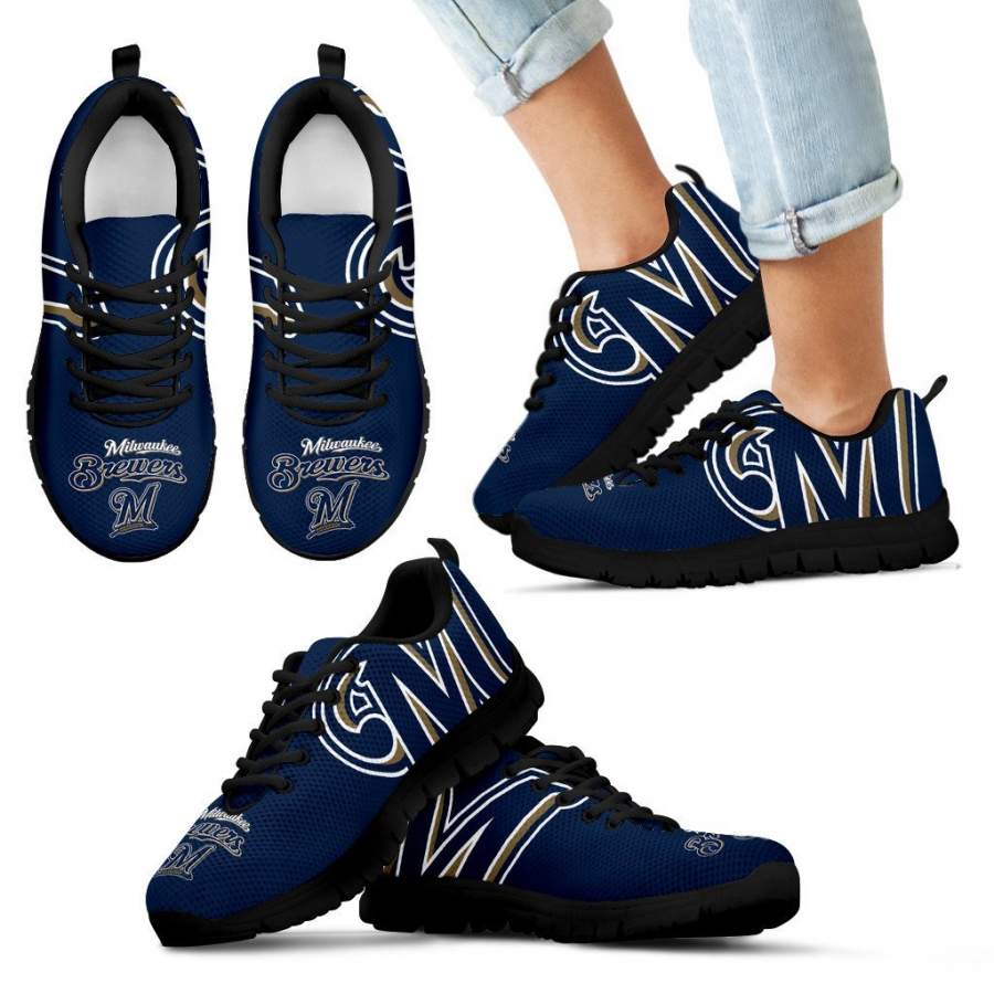 Gorgeous Logo Milwaukee Brewers Sneakers