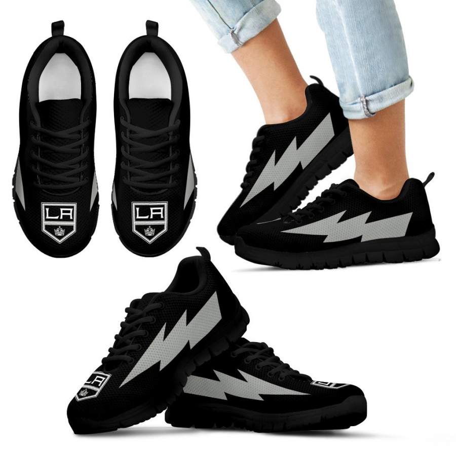 Beautiful Los Angeles Kings Sneakers Thunder Lightning Amazing Logo