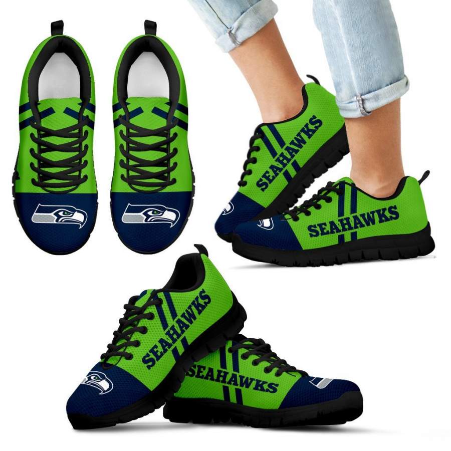 Line Stripe Logo Bottom Seattle Seahawks Sneakers