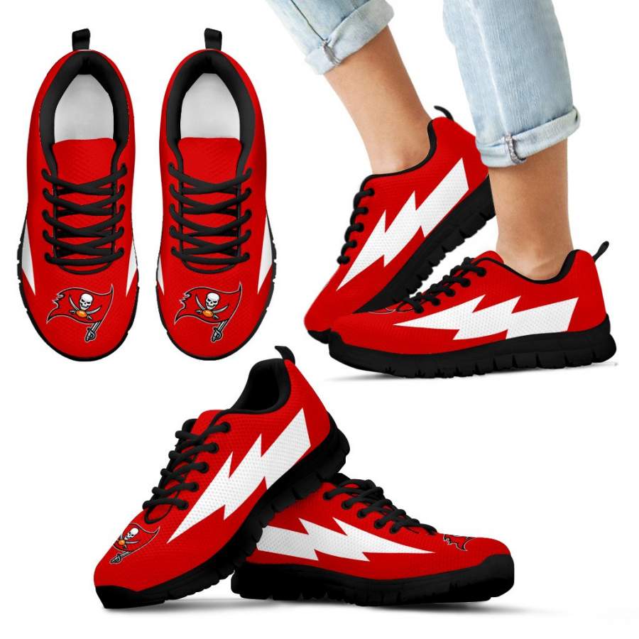 Awesome Tampa Bay Buccaneers Sneakers Thunder Lightning Amazing Logo