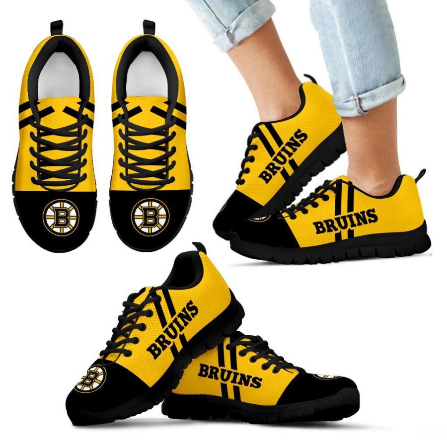 Line Stripe Logo Bottom Boston Bruins Sneakers