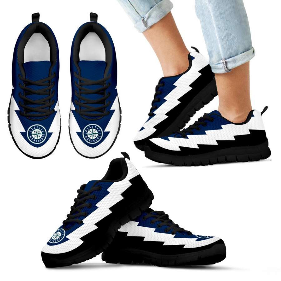 Cool Style Seattle Mariners Sneakers Jagged Saws Creative Draw