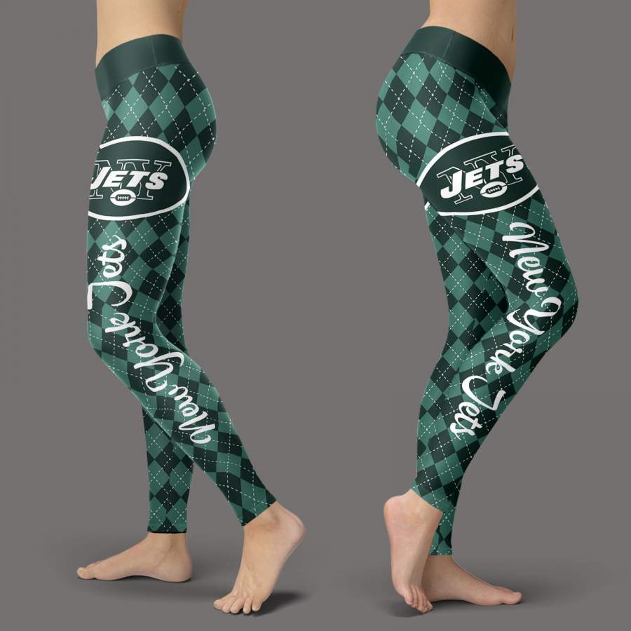 Cosy Seamless Border Wonderful New York Jets Leggings