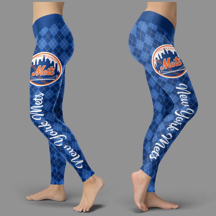 Cosy Seamless Border Wonderful New York Mets Leggings