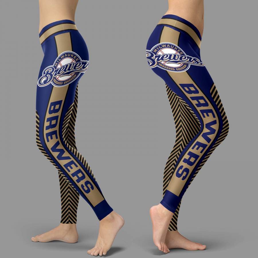 Fashion Gorgeous Fitting Fabulous Milwaukee Brewers Leggings