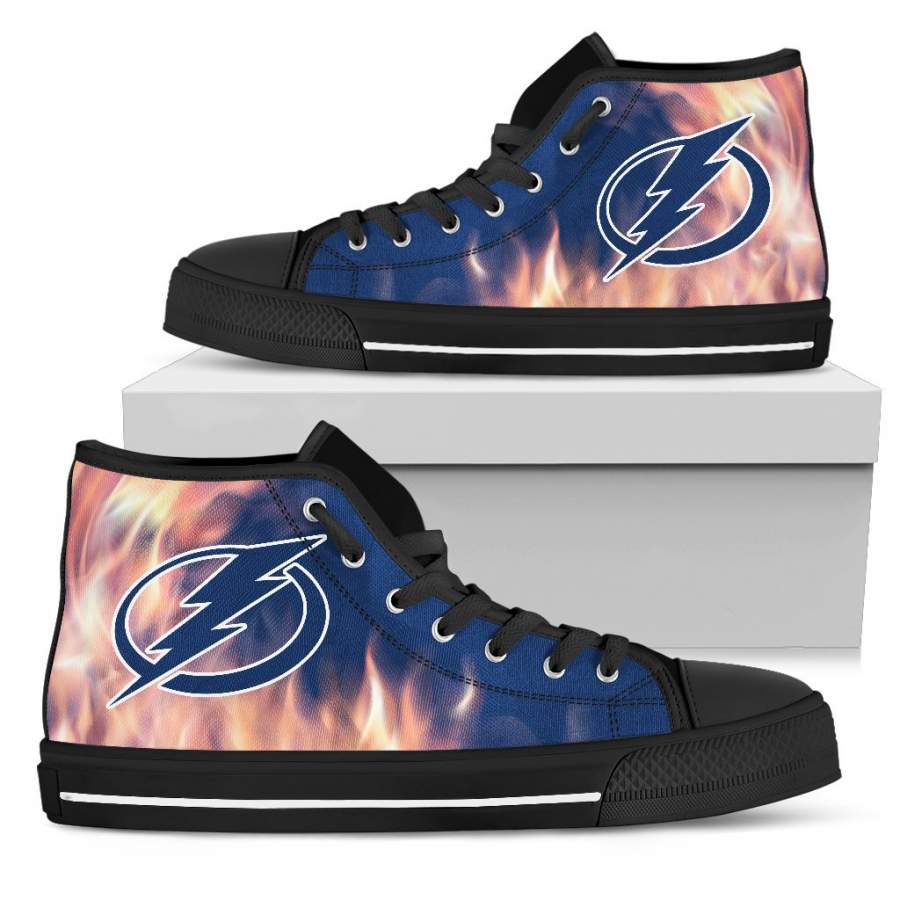 Fighting Like Fire Tampa Bay Lightning High Top Shoes