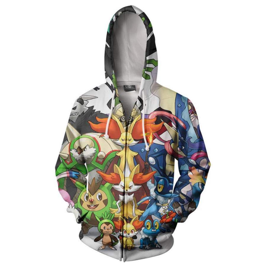 Characters Pokemon Zip Up Hoodie