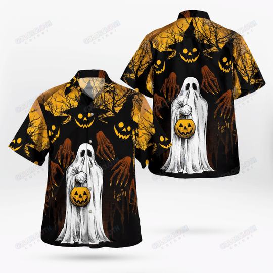 Funny Ghost And Pumpkin Happy Halloween Shirts Ty307004