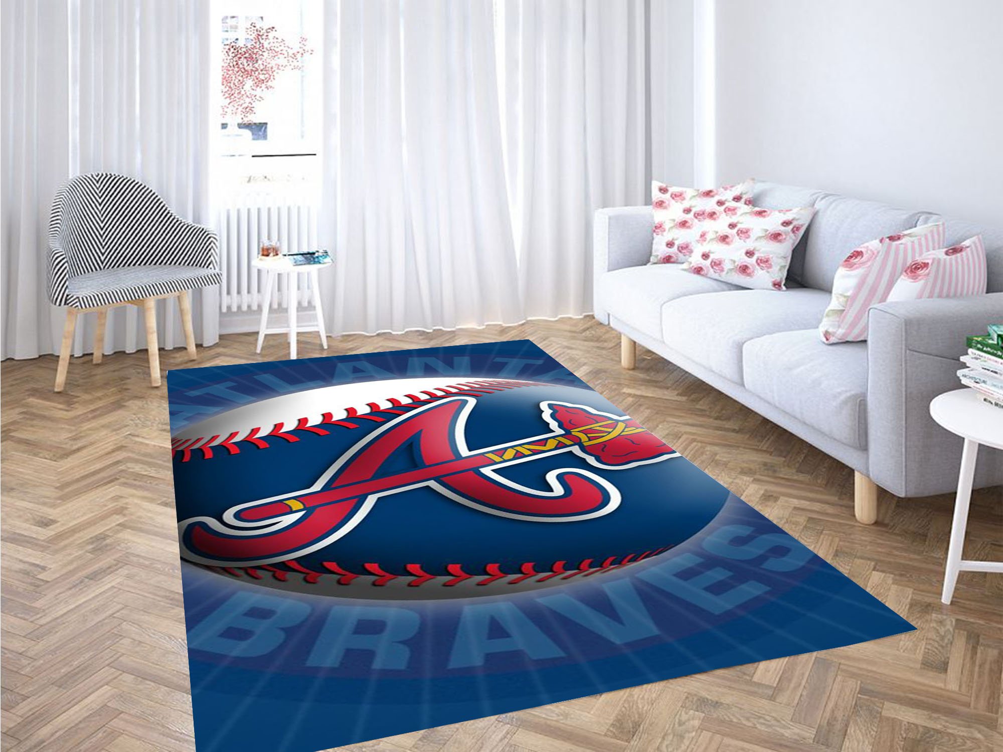 atlanta braves logo carpet rugs