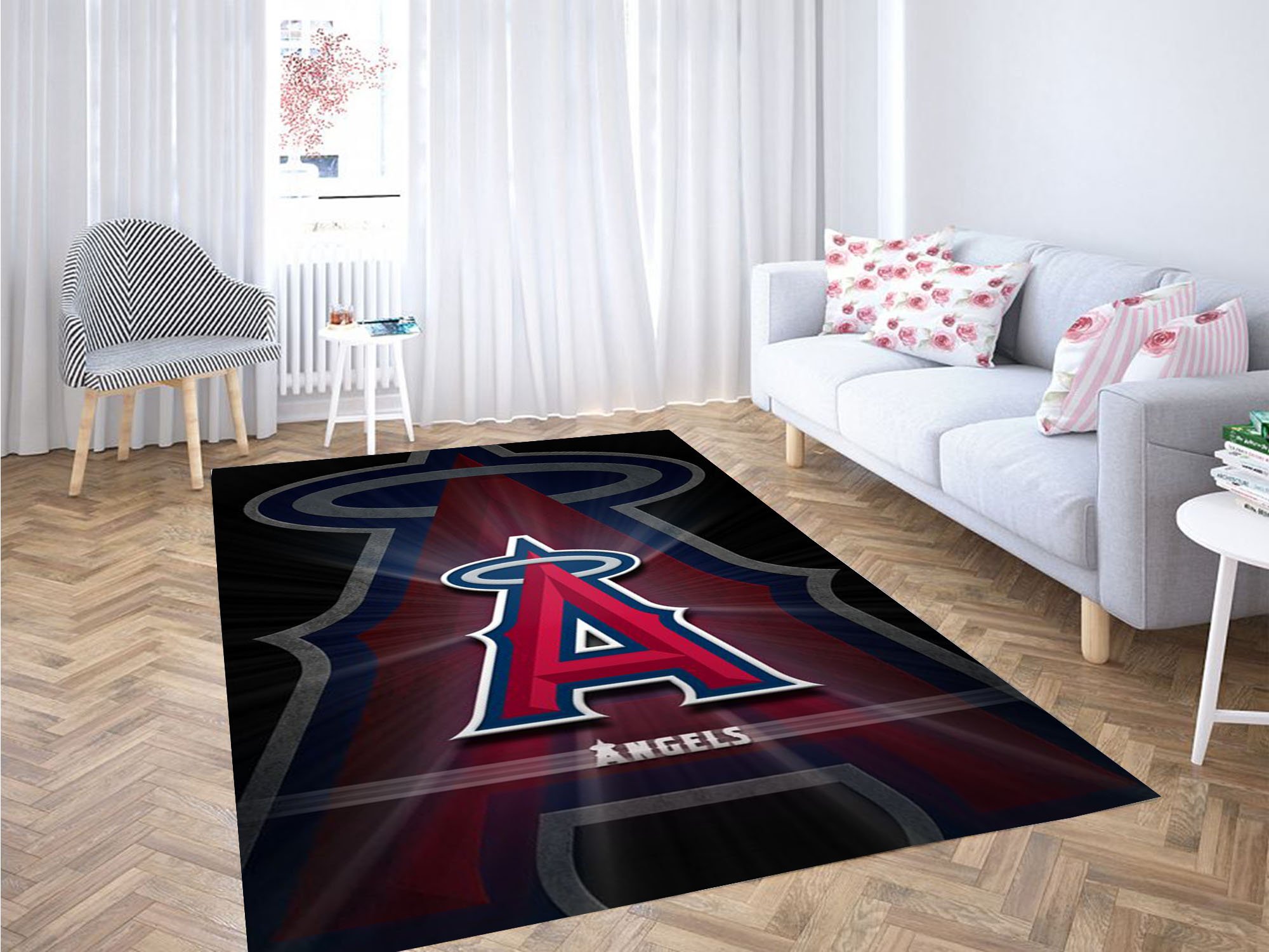 los angeles angels logo carpet rugs