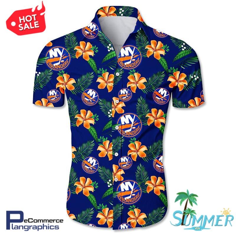 New York Islanders Aloha Shirt Hawaiian Aloha Shirt Hawaiian Shorts Beach Short Shirt