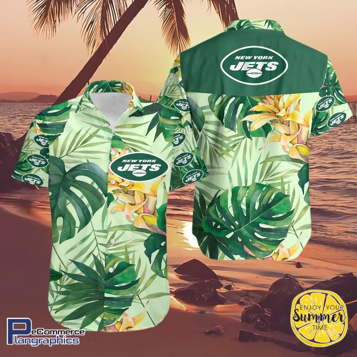 New York Jets Aloha Shirt Hawaiian Aloha Shirt Hawaiian Shorts Beach Short Shirt