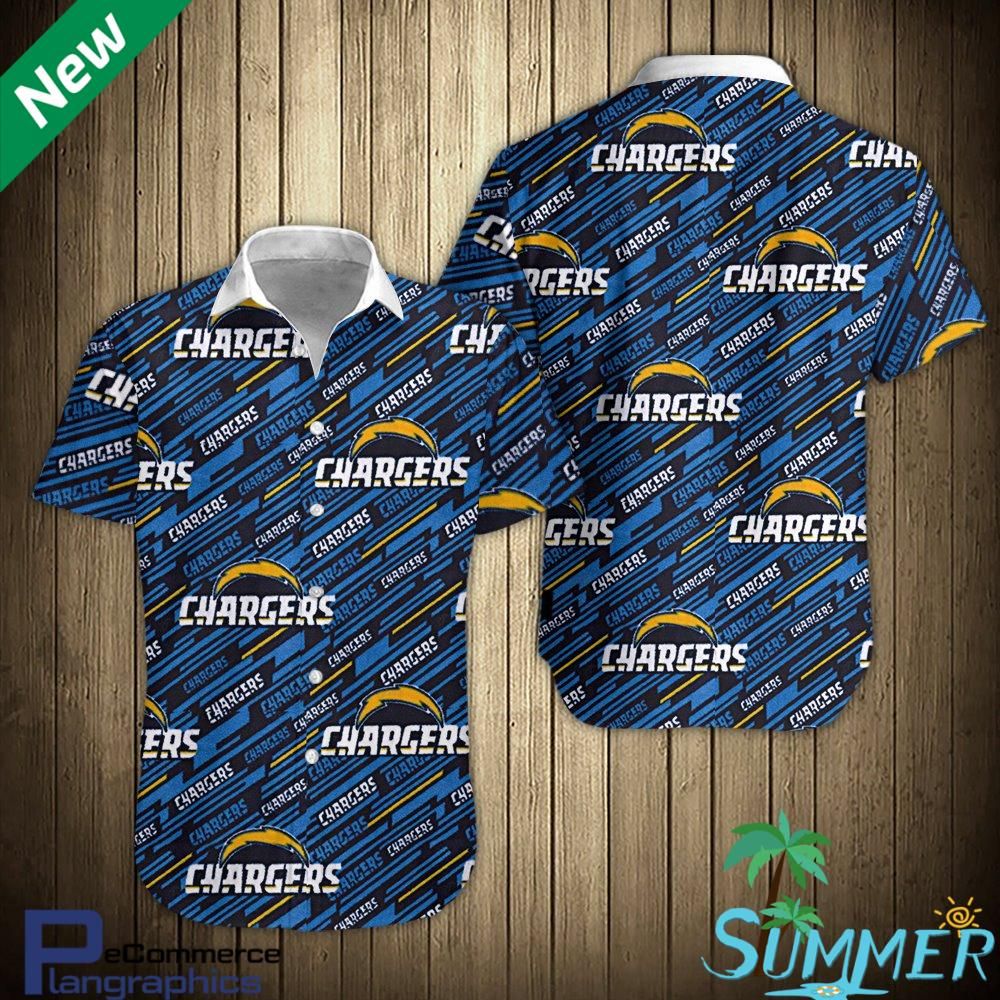 Los Angeles Chargers Aloha Shirt Hawaiian Aloha Shirt Hawaiian Shorts Beach Short Shirt