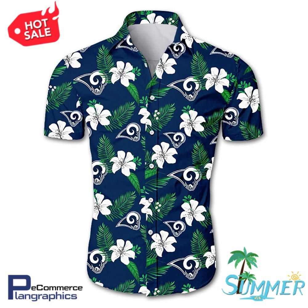 Los Angeles Rams Hawaiian Aloha Shirt Hawaiian Shorts Beach Short Shirt